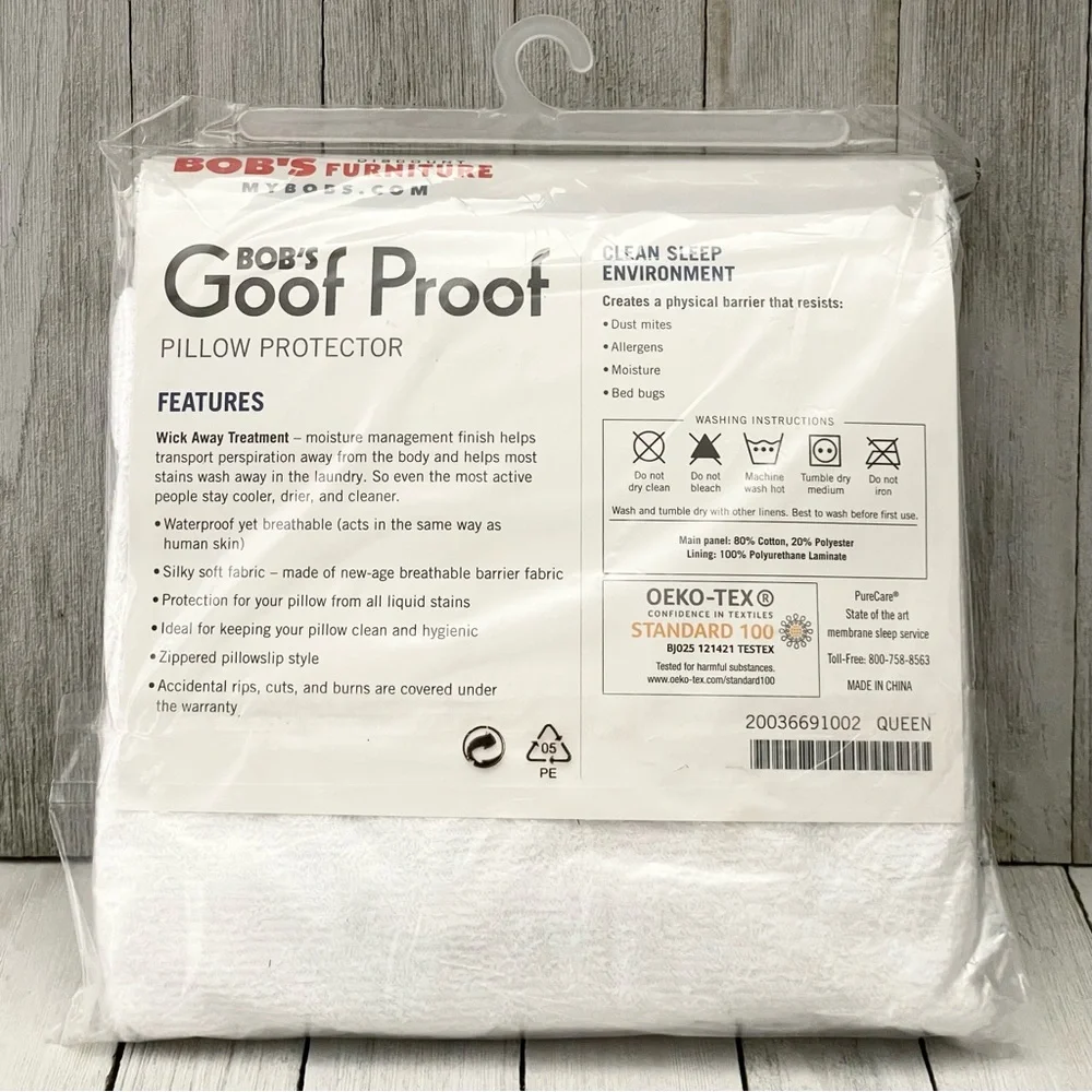BOB’S DISCOUNT FURNITURE Goof Proof Pillow Protector